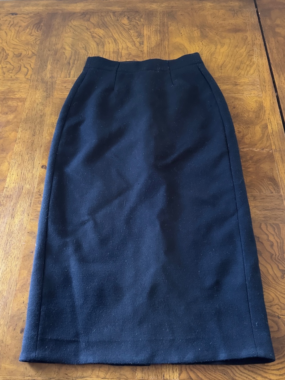 J.Crew Size 00 Black 100% Wool Lined Pencil Skirt Career Business Classic